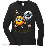 Total solar Eclipse 842024 Sun Flees Moon Eclipse Chase Women's Long Sleeve Shirt thumb 0