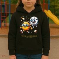 Total solar Eclipse 842024 Sun Flees Moon Eclipse Chase Kids Hoodie thumb 3