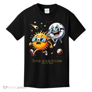 Total solar Eclipse 842024 Sun Flees Moon Eclipse Chase Kids T-Shirt