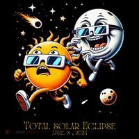 Total solar Eclipse 842024 Sun Flees Moon Eclipse Chase Kids T-Shirt thumb 4