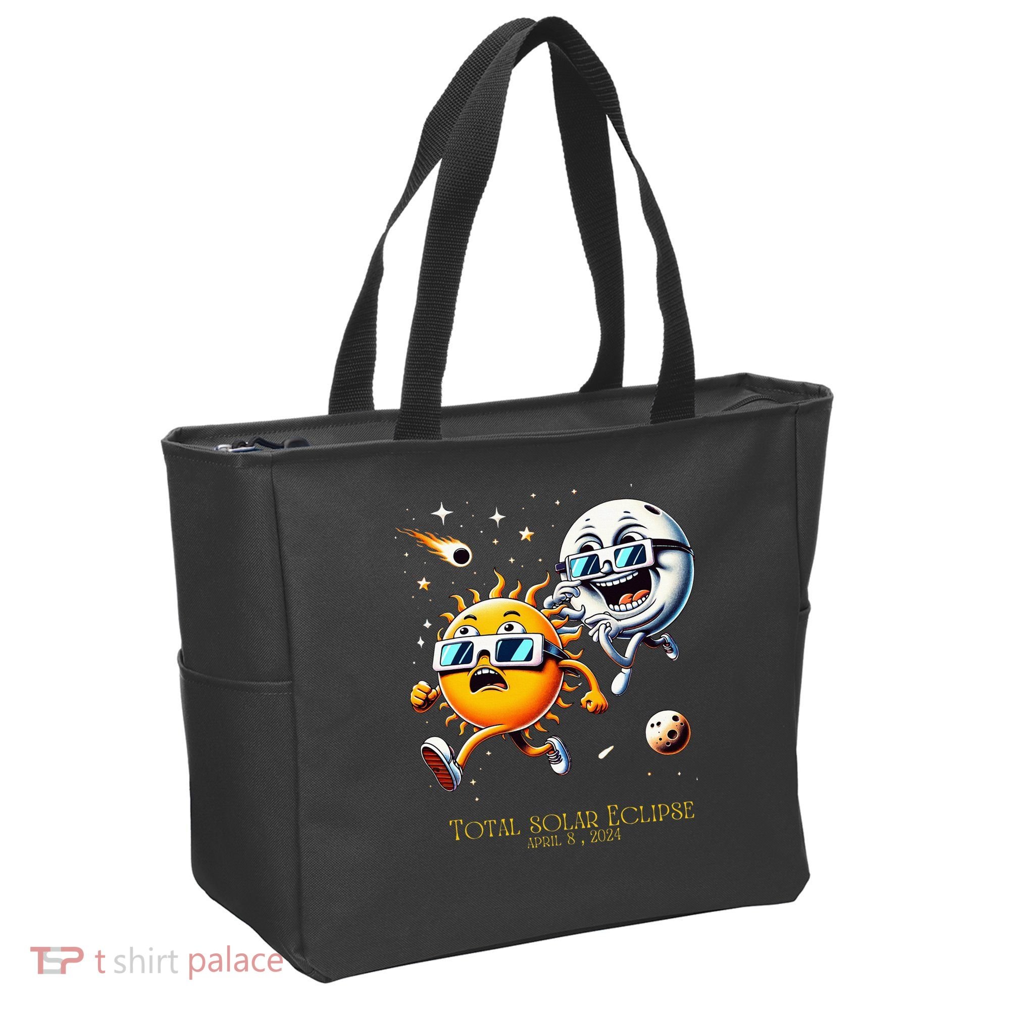 Total solar Eclipse 842024 Sun Flees Moon Eclipse Chase Tote Bag