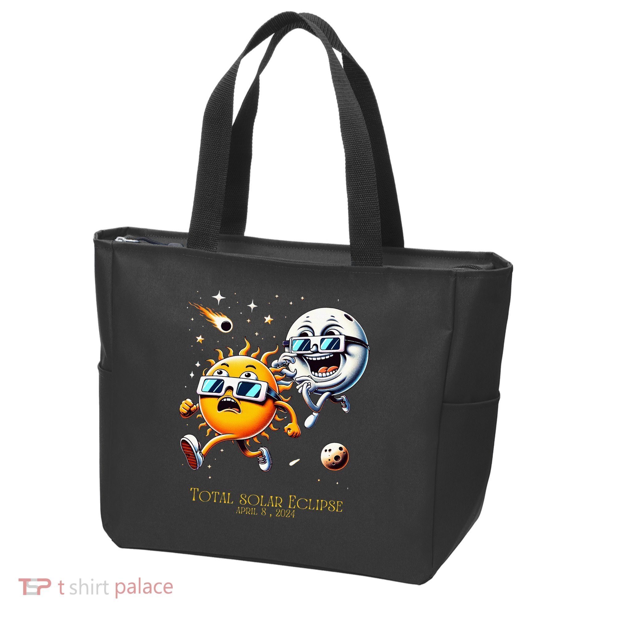 Total solar Eclipse 842024 Sun Flees Moon Eclipse Chase Tote Bag