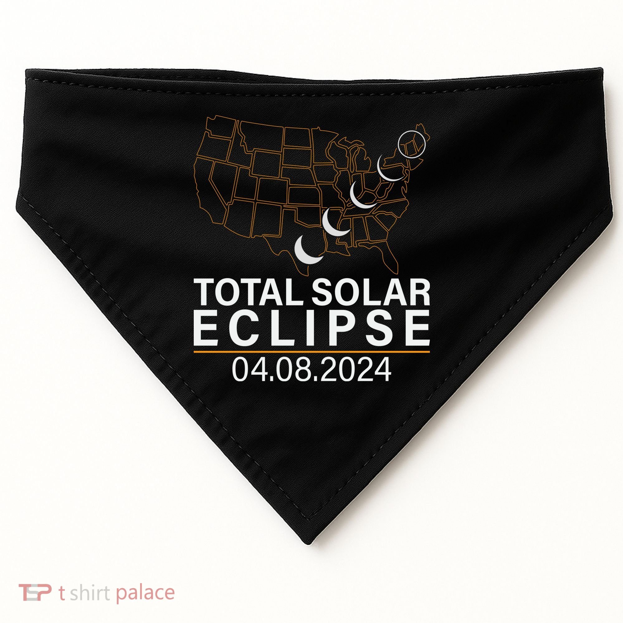 Total Solar Eclipse USA-Made Doggie Bandana
