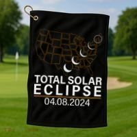 Total Solar Eclipse Golf Towel thumb 1