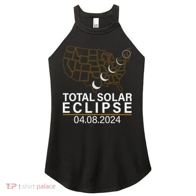 Total Solar Eclipse Women's Perfect Tri Rocker Tank