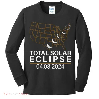 Total Solar Eclipse Kids Long Sleeve Shirt