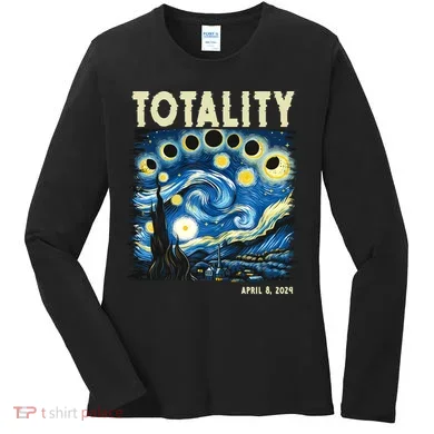 Totality Solar Eclipse 2024 Women's Long Sleeve Shirt