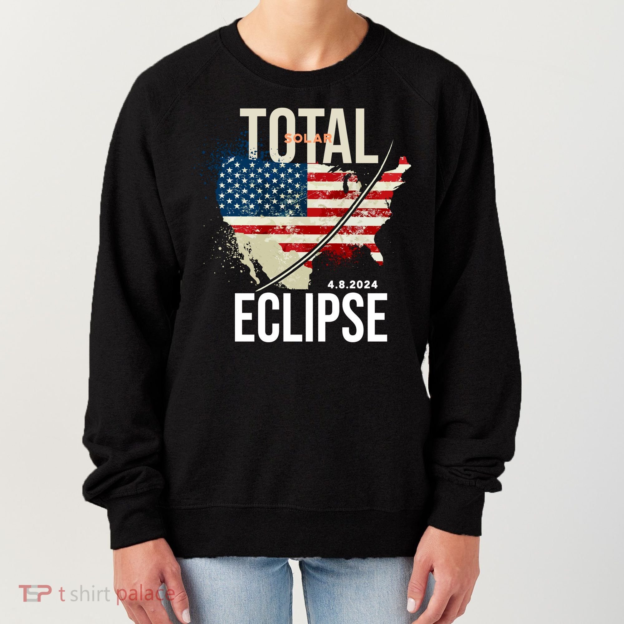 Total Solar Eclipse United States 4.8.2024 Women's Sweatshirt