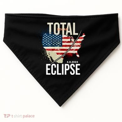 Total Solar Eclipse United States 4.8.2024 USA-Made Doggie Bandana