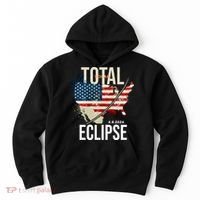 Total Solar Eclipse United States 4.8.2024 Hoodie thumb 0