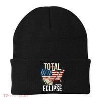 Total Solar Eclipse United States 4.8.2024 Beanie thumb 0