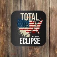 Total Solar Eclipse United States 4.8.2024 Coaster thumb 0