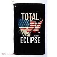 Total Solar Eclipse United States 4.8.2024 Golf Towel thumb 0