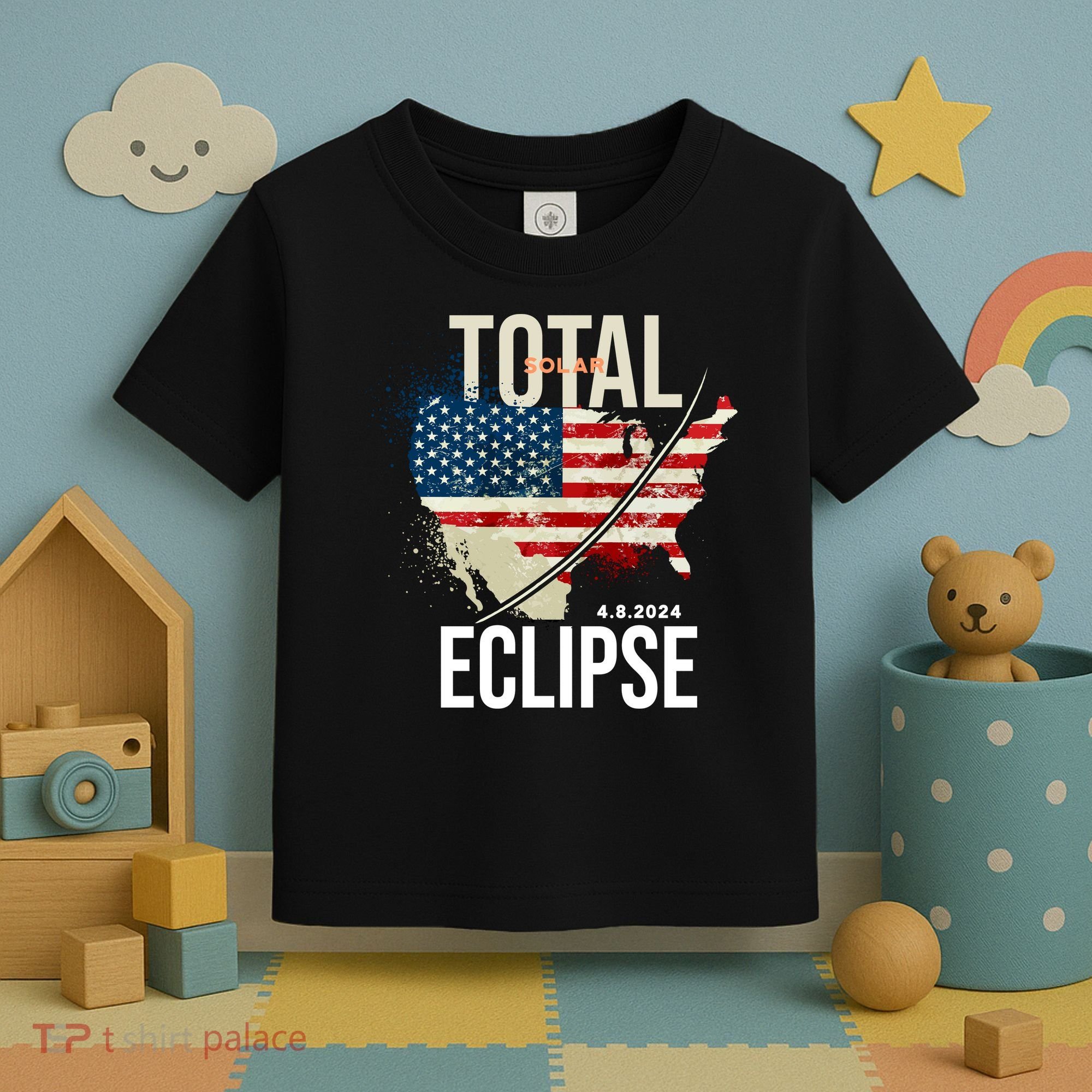 Total Solar Eclipse United States 4.8.2024 Toddler T-Shirt