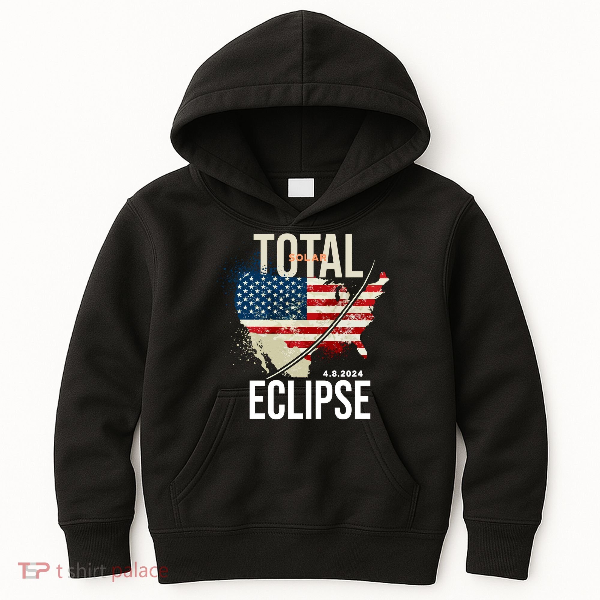Total Solar Eclipse United States 4.8.2024 Kids Hoodie