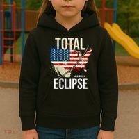 Total Solar Eclipse United States 4.8.2024 Kids Hoodie thumb 3