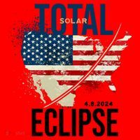Total Solar Eclipse United States 4.8.2024 Santa Hat thumb 1