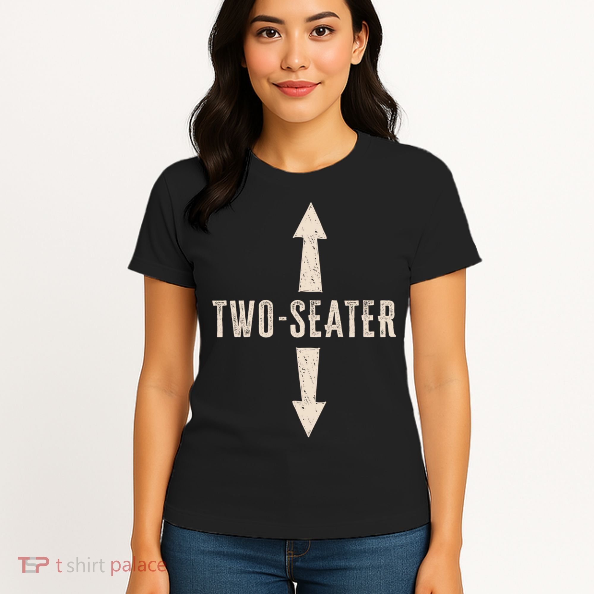 Two Seater Funny Adult Humor Popular Hilarious Quote Women's T-Shirt