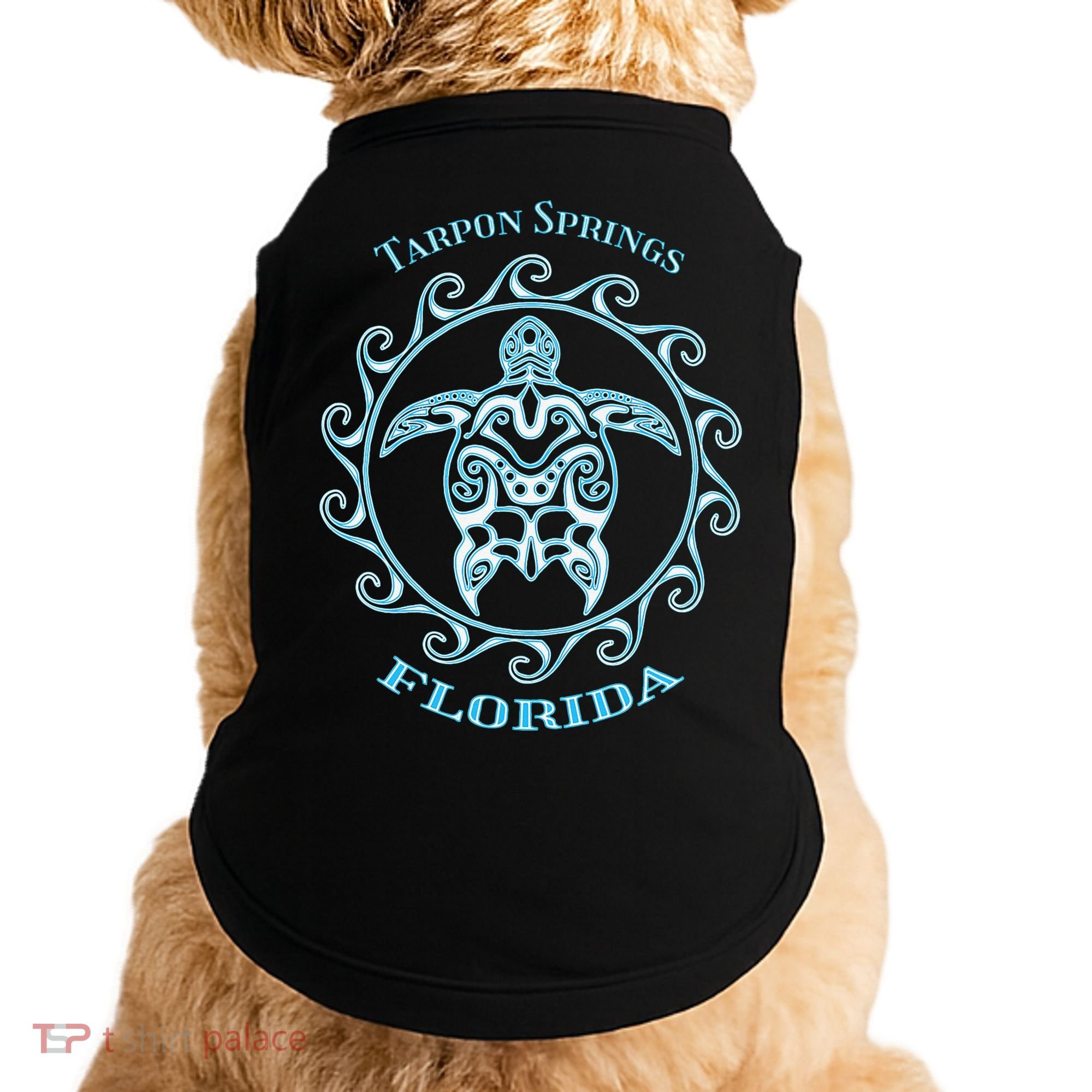 Tarpon Springs Florida Tribal Sea Turtle Summer Doggie Tank