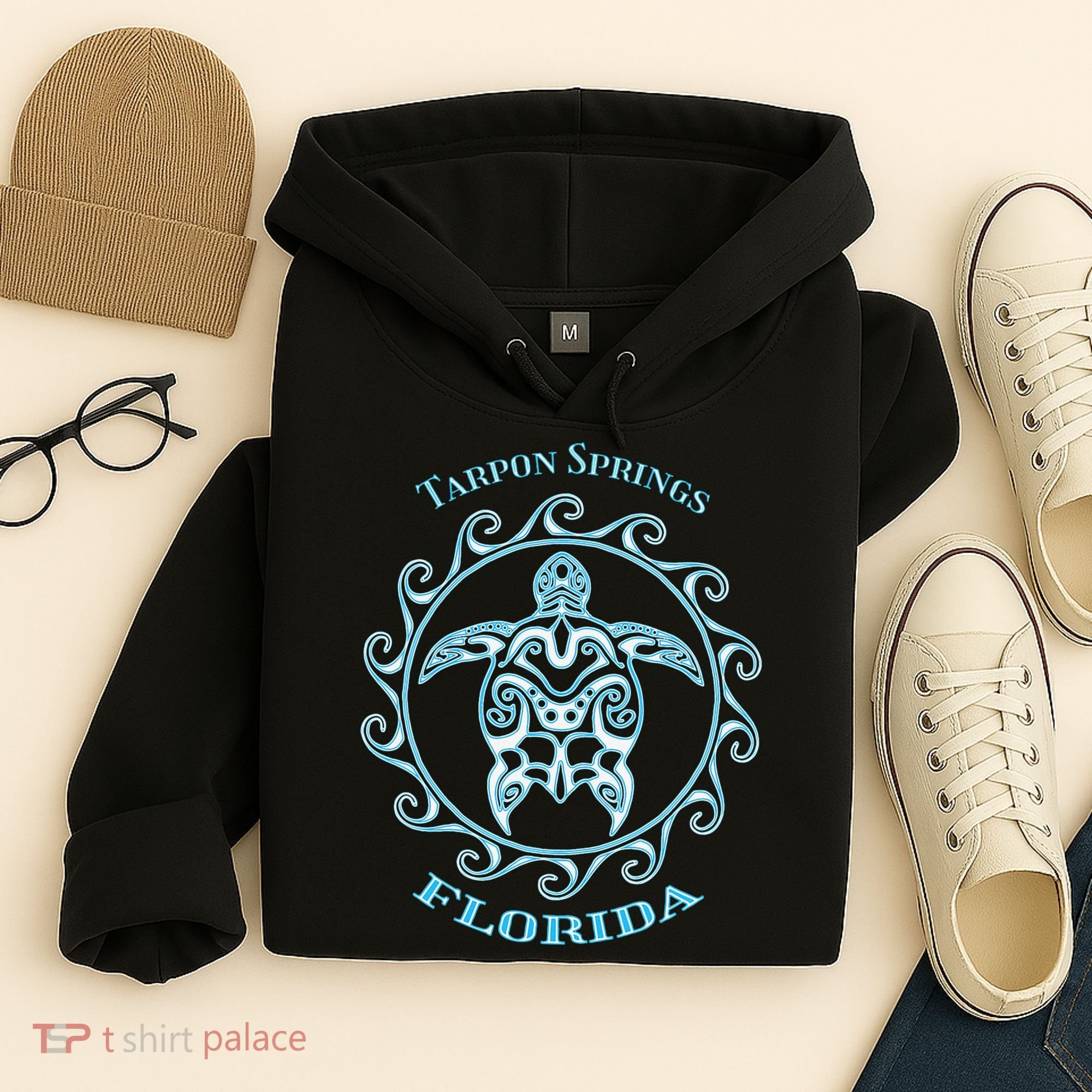 Tarpon Springs Florida Tribal Sea Turtle Summer Hoodie