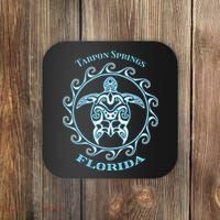 Tarpon Springs Florida Tribal Sea Turtle Summer Coaster thumb 0