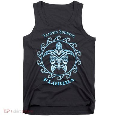Tarpon Springs Florida Tribal Sea Turtle Summer Tank Top