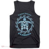 Tarpon Springs Florida Tribal Sea Turtle Summer Tank Top thumb 0