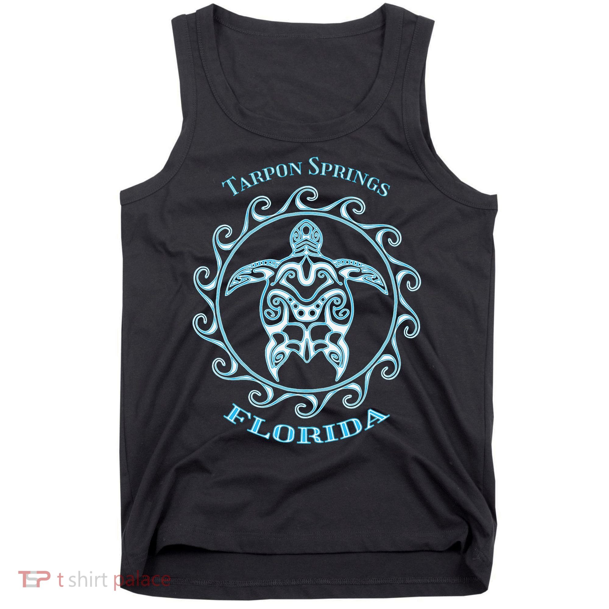 Tarpon Springs Florida Tribal Sea Turtle Summer Tank Top