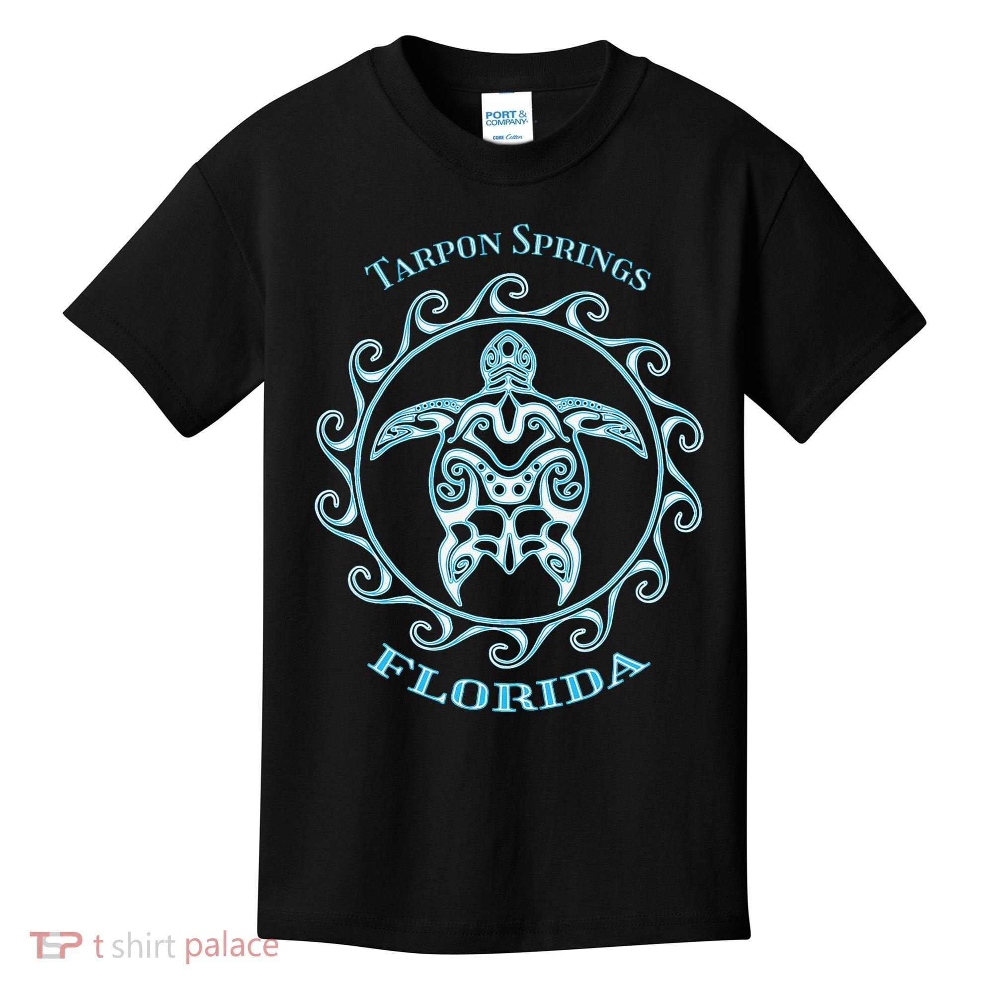 Tarpon Springs Florida Tribal Sea Turtle Summer Kids T-Shirt