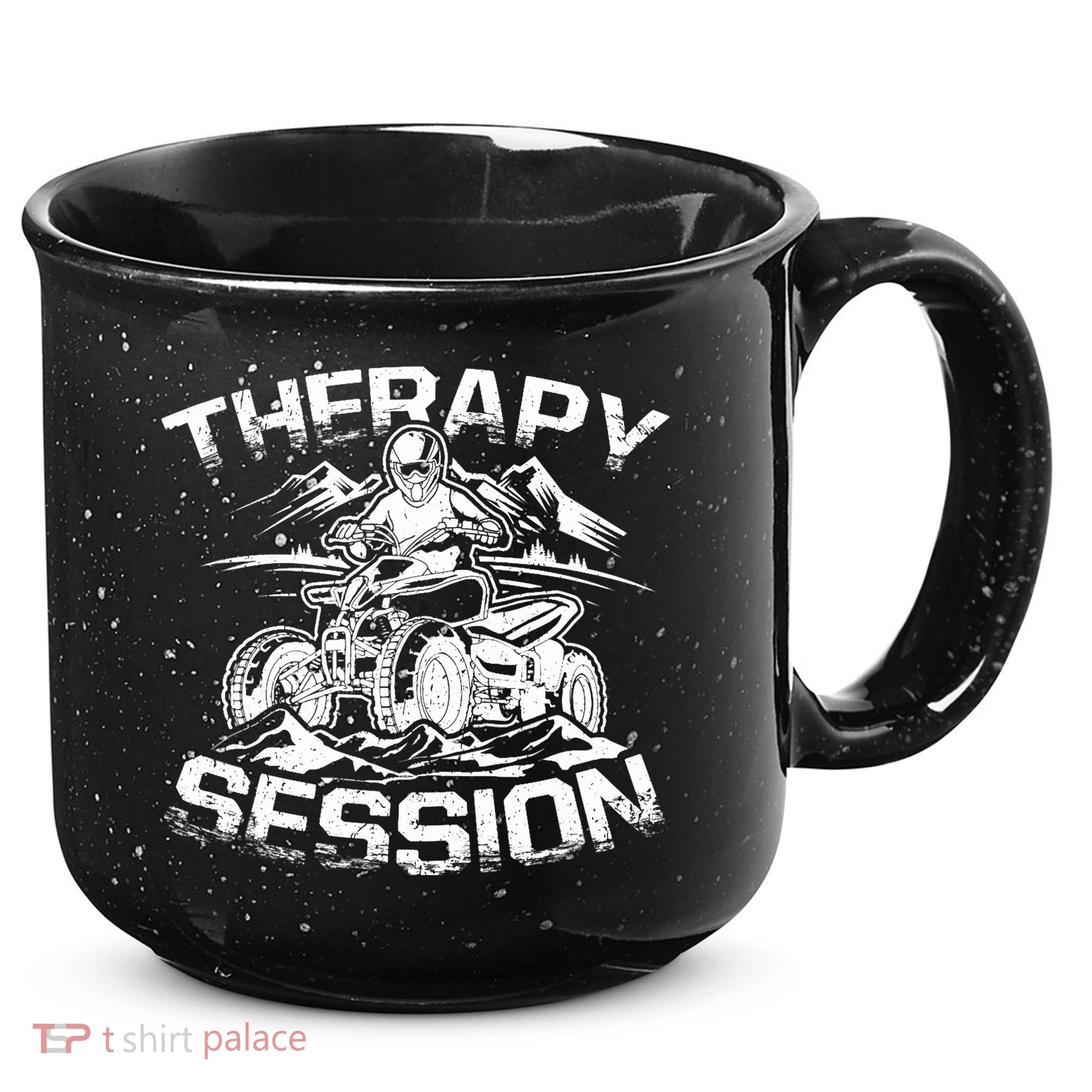 Therapy Session Funny ATV FourWheeler Quad Bike Rider 15oz Campfire Ceramic Mug