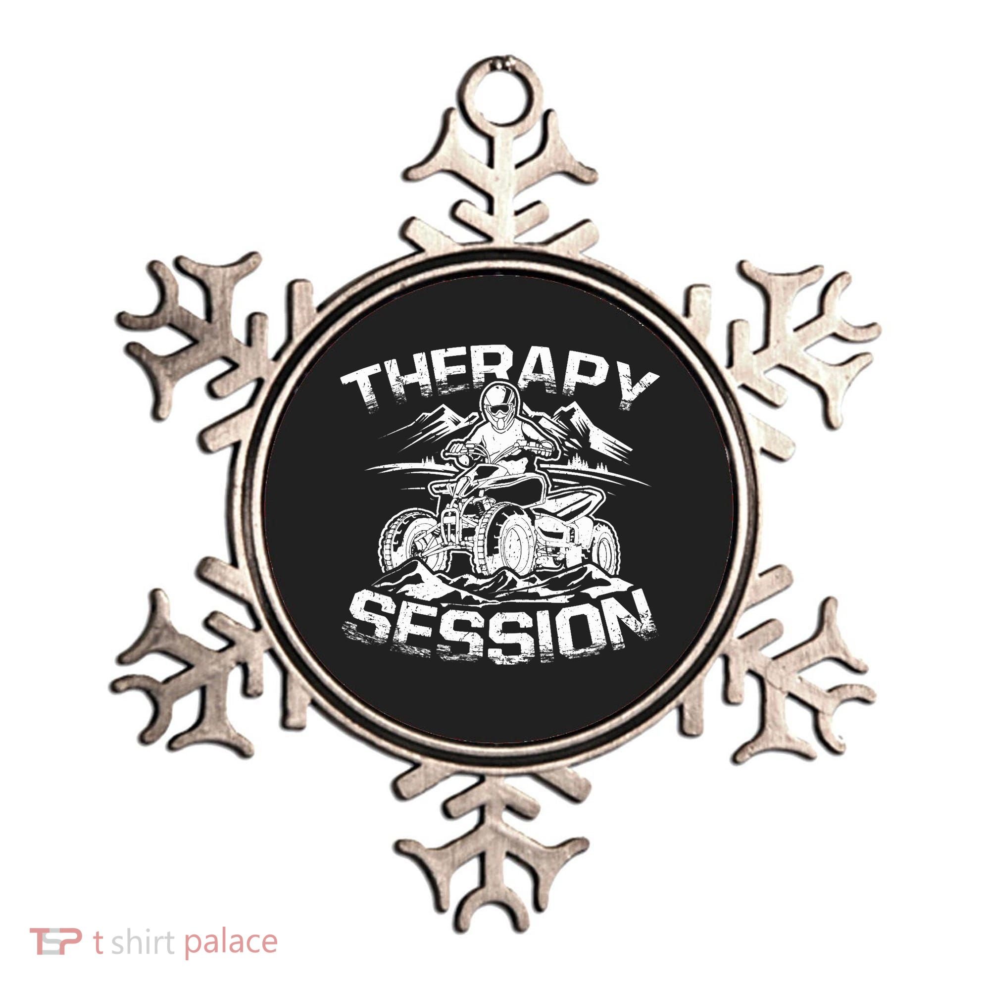 Therapy Session Funny ATV FourWheeler Quad Bike Rider Ornament