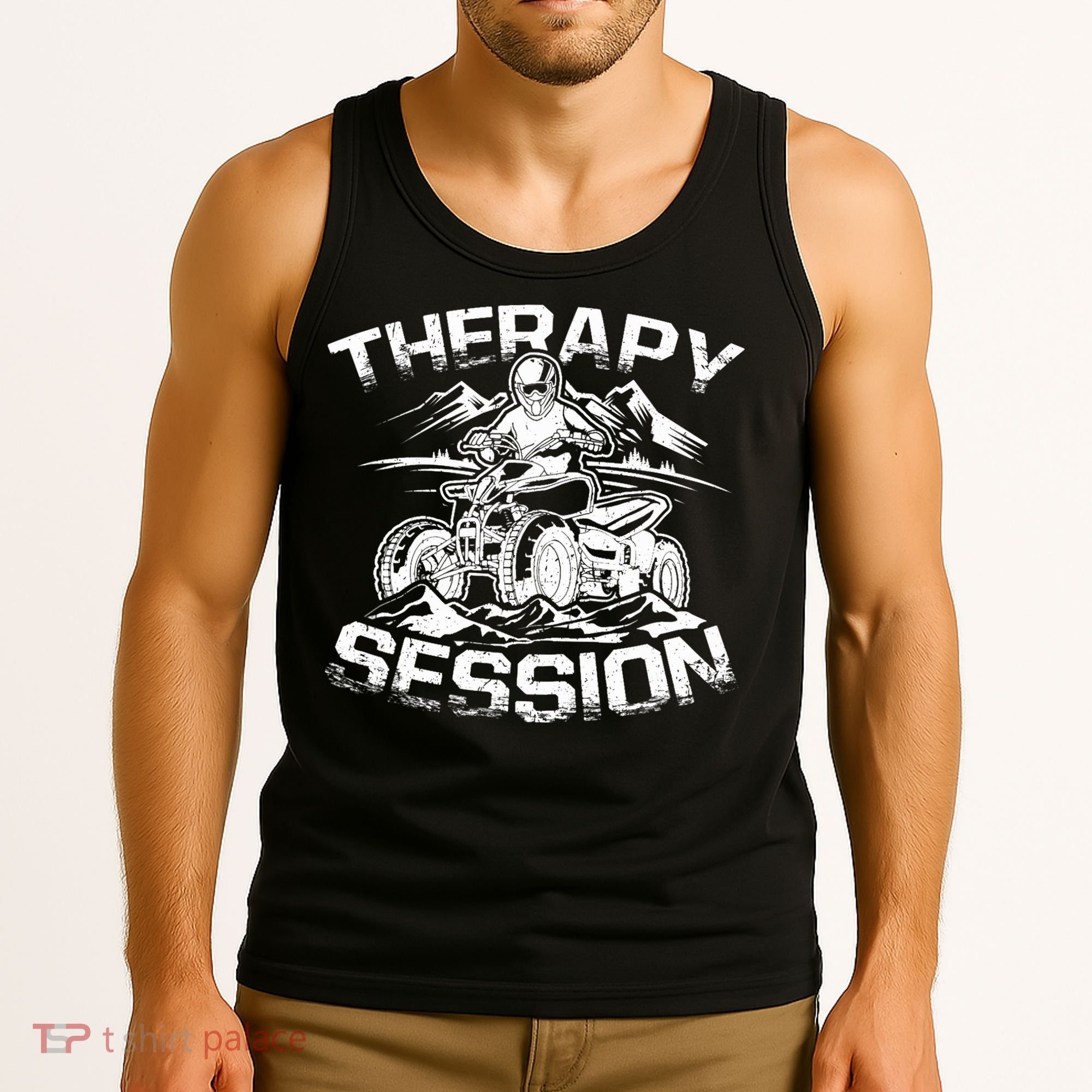 Therapy Session Funny ATV FourWheeler Quad Bike Rider Tank Top