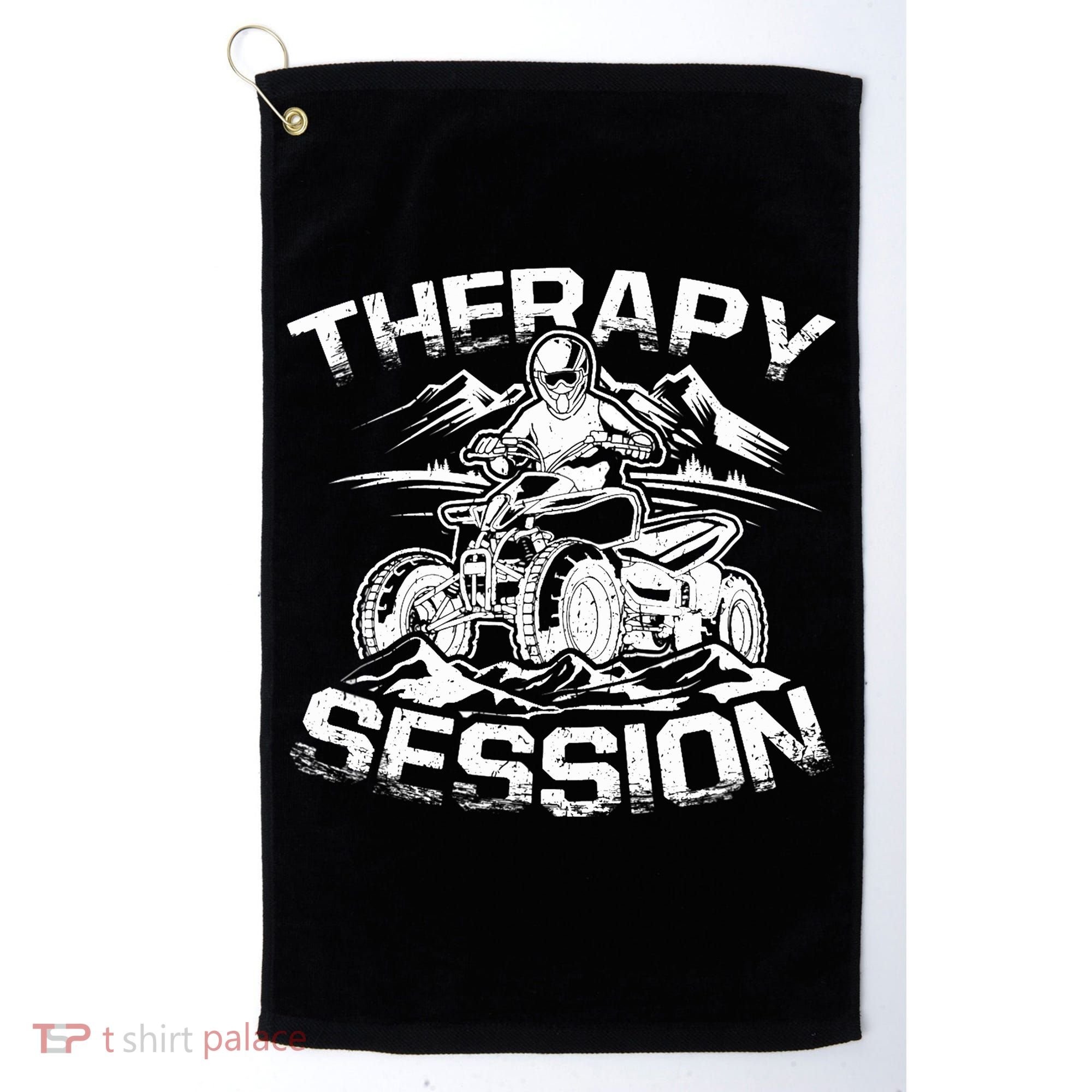 Therapy Session Funny ATV FourWheeler Quad Bike Rider Golf Towel