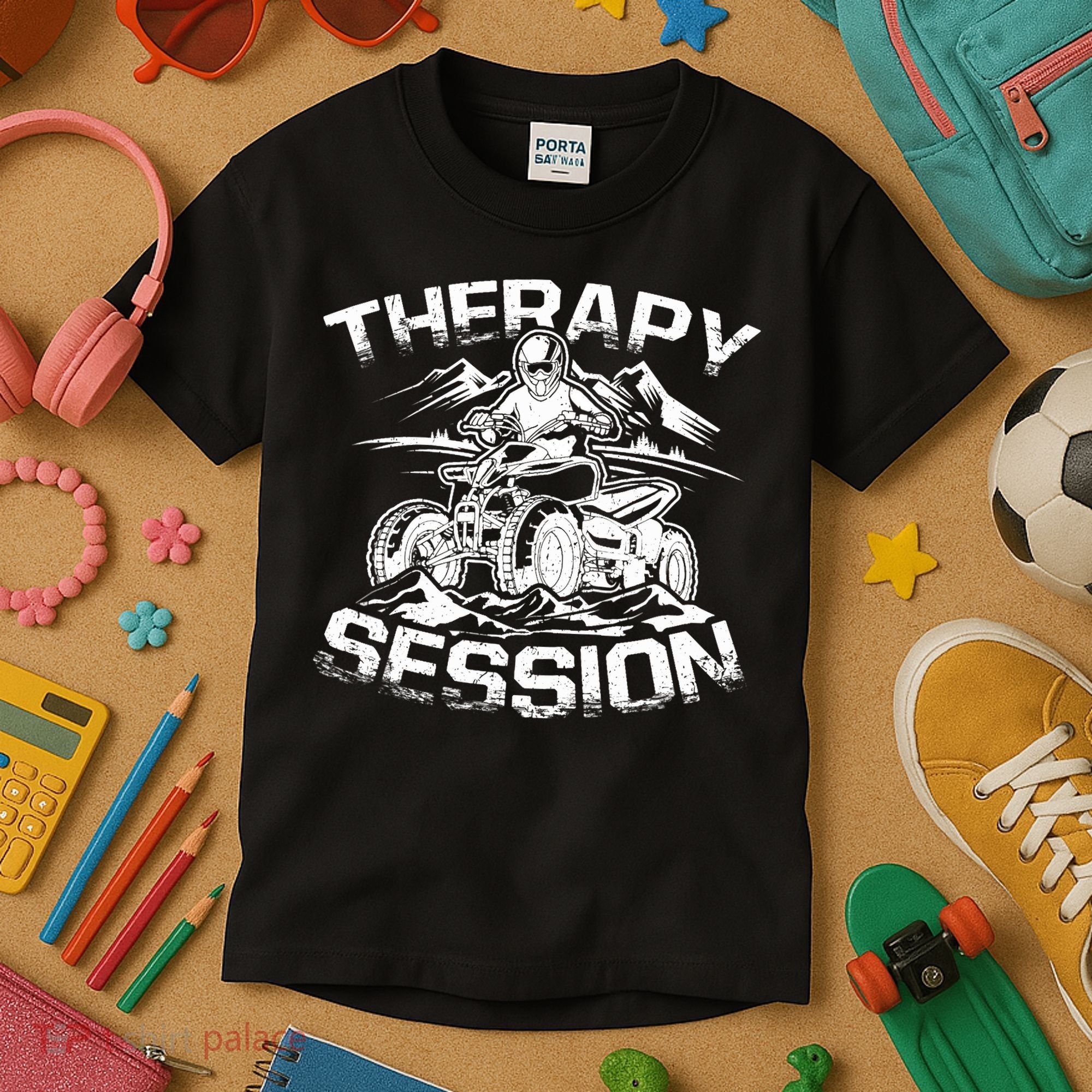Therapy Session Funny ATV FourWheeler Quad Bike Rider Kids T-Shirt