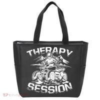 Therapy Session Funny ATV FourWheeler Quad Bike Rider Tote Bag thumb 0