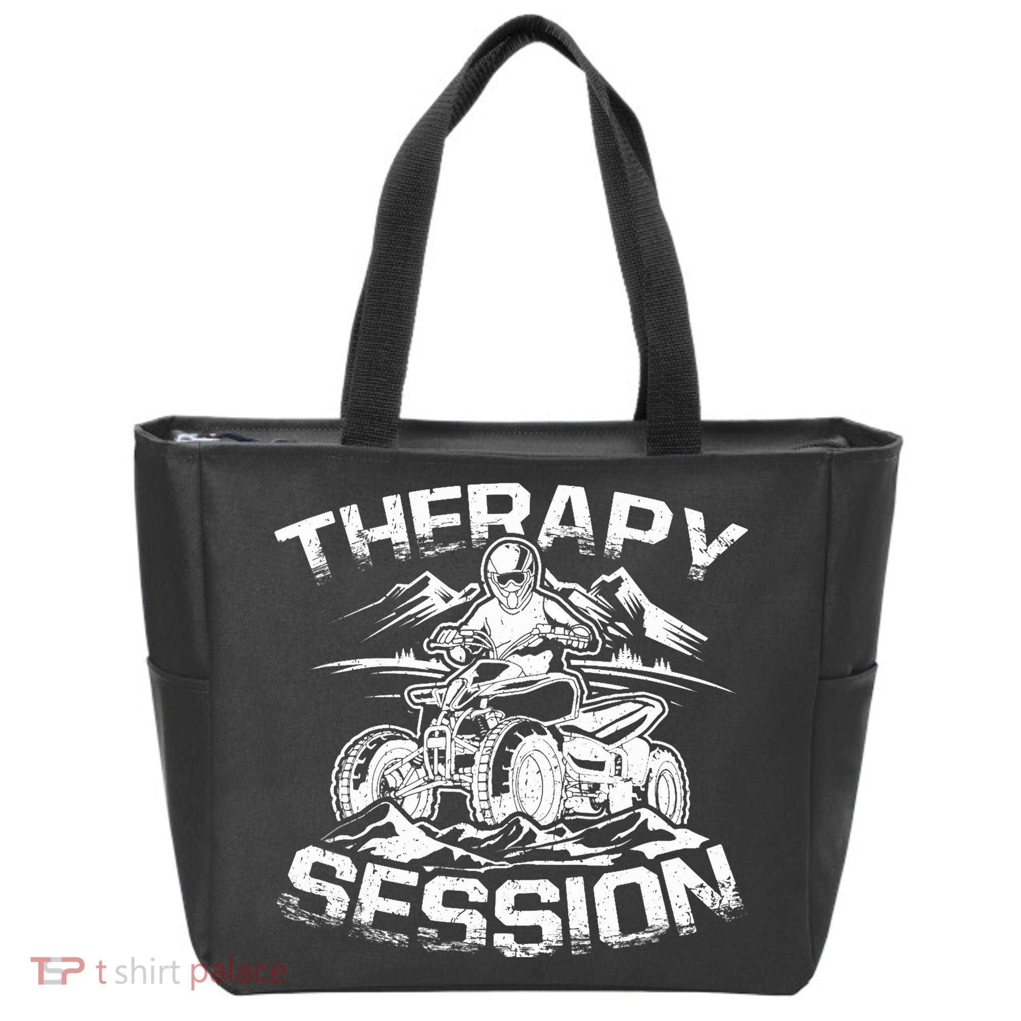 Therapy Session Funny ATV FourWheeler Quad Bike Rider Tote Bag