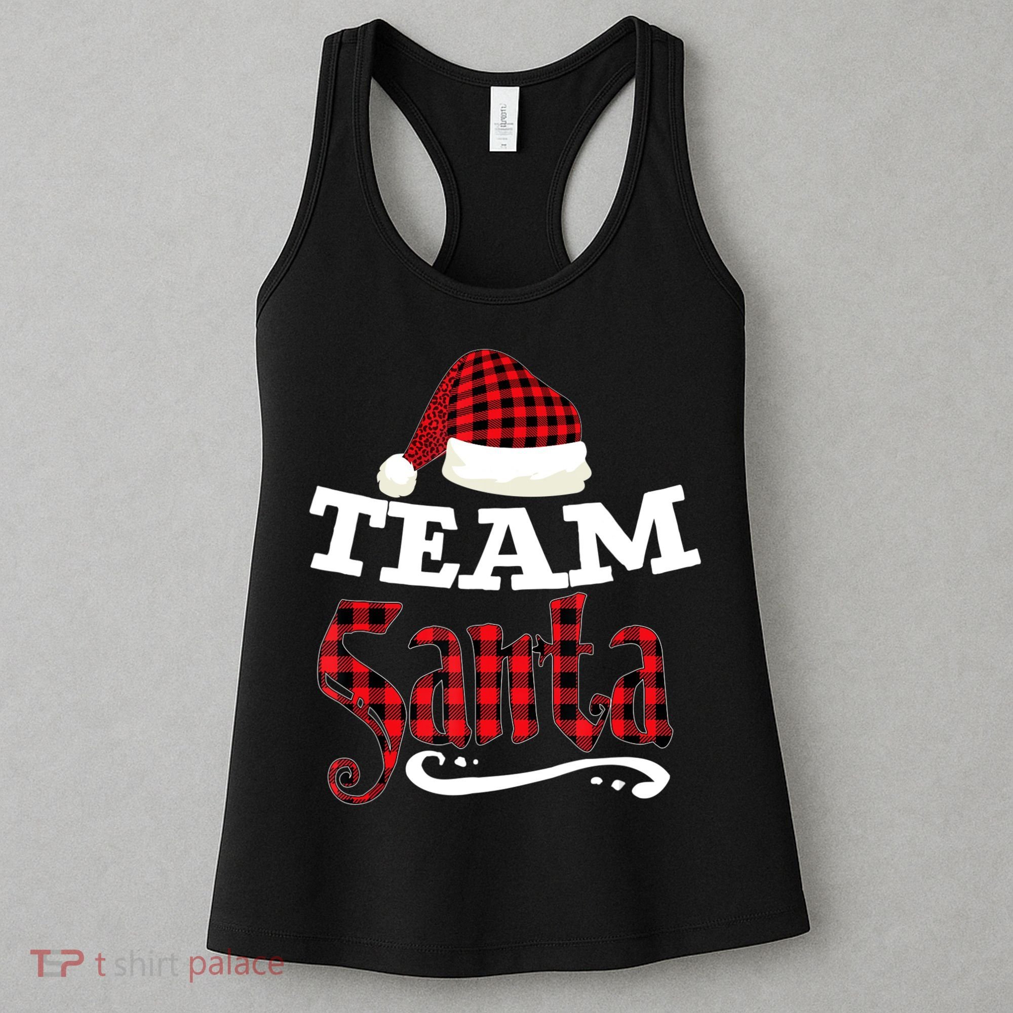 Team Santa Family Group Matching Christmas Pajama Party Women's Tank Top