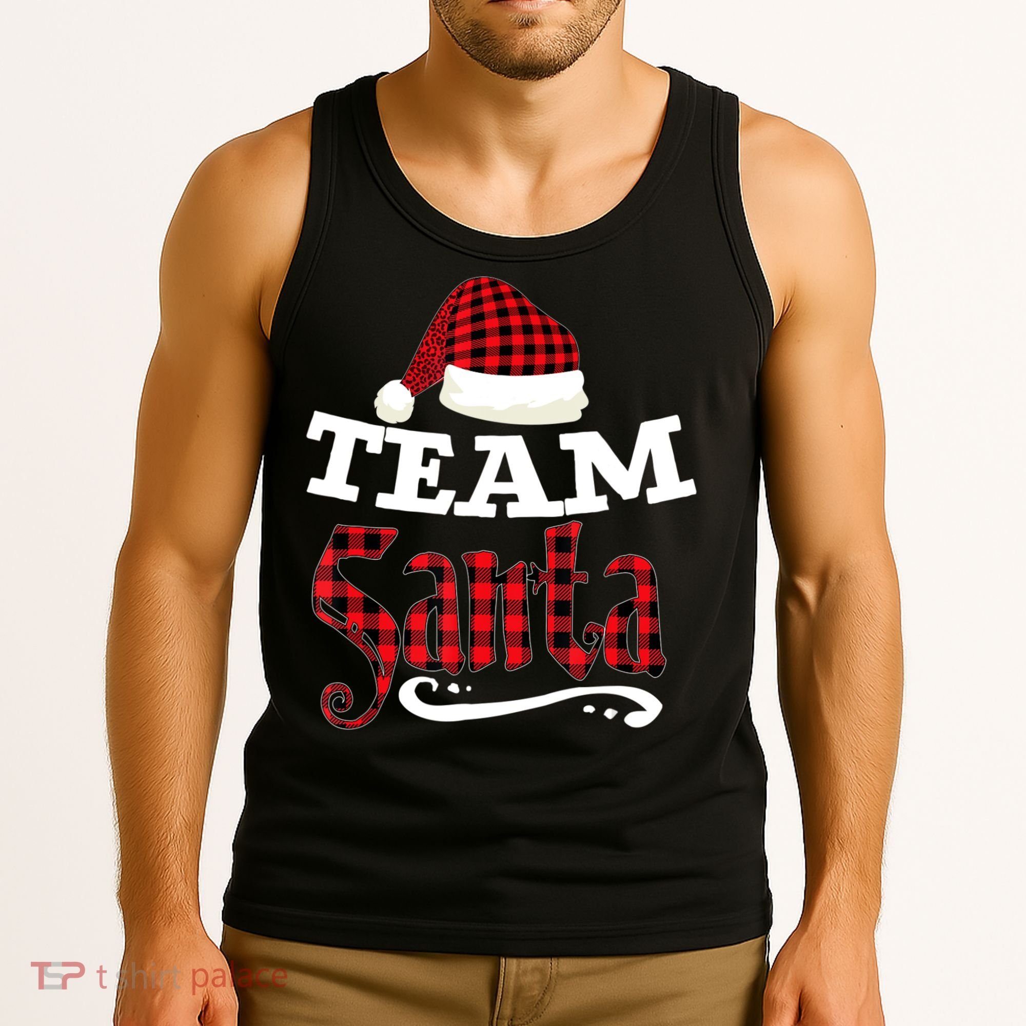 Team Santa Family Group Matching Christmas Pajama Party Tank Top