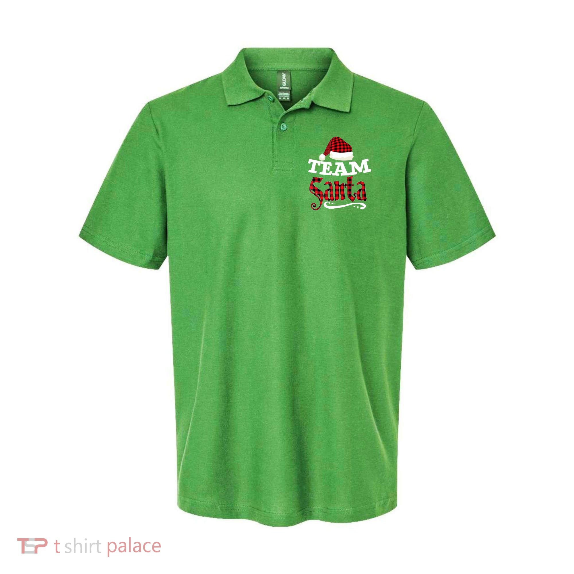 Team Santa Family Group Matching Christmas Pajama Party Polo