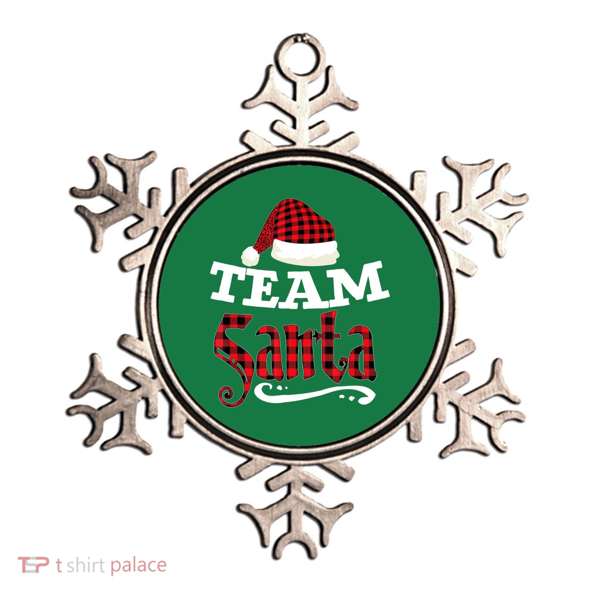 Team Santa Family Group Matching Christmas Pajama Party Ornament