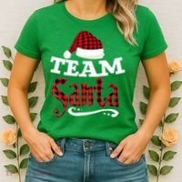 Team Santa Family Group Matching Christmas Pajama Party Women's T-Shirt thumb 2