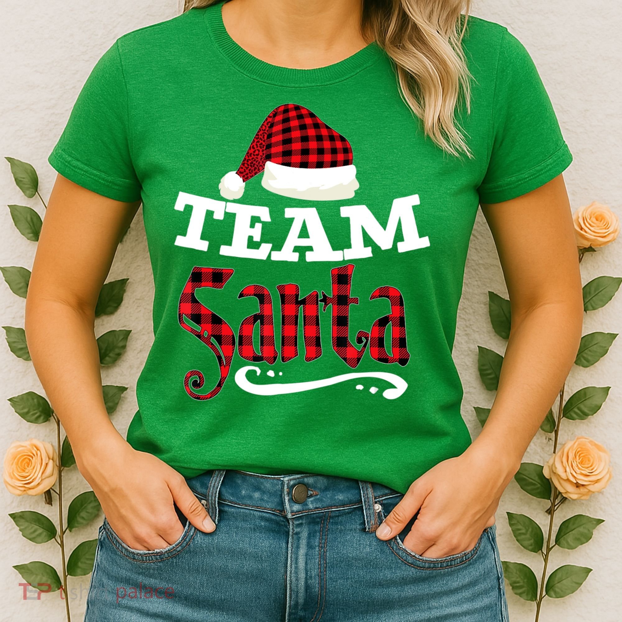 Team Santa Family Group Matching Christmas Pajama Party Women's T-Shirt