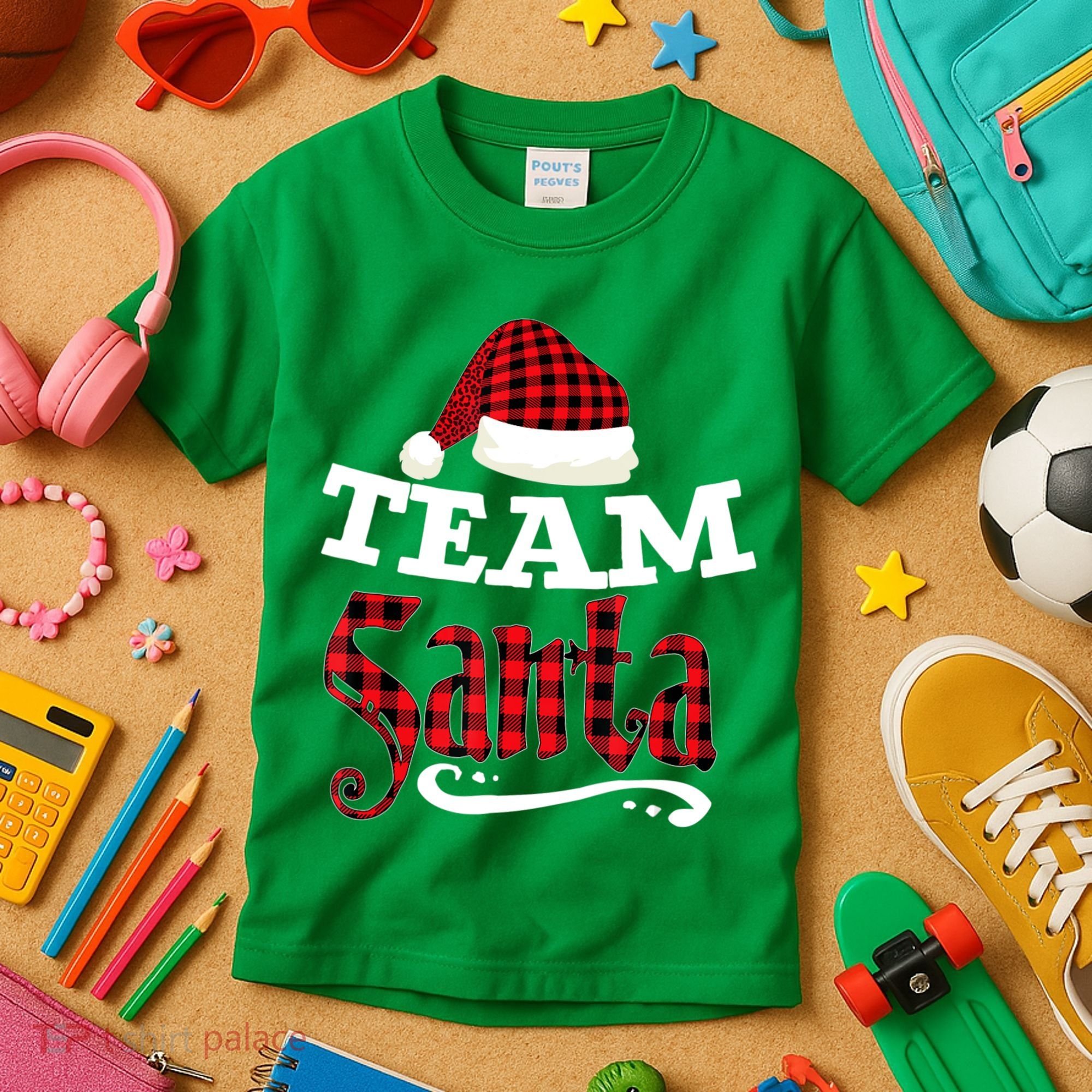 Team Santa Family Group Matching Christmas Pajama Party Kids T-Shirt