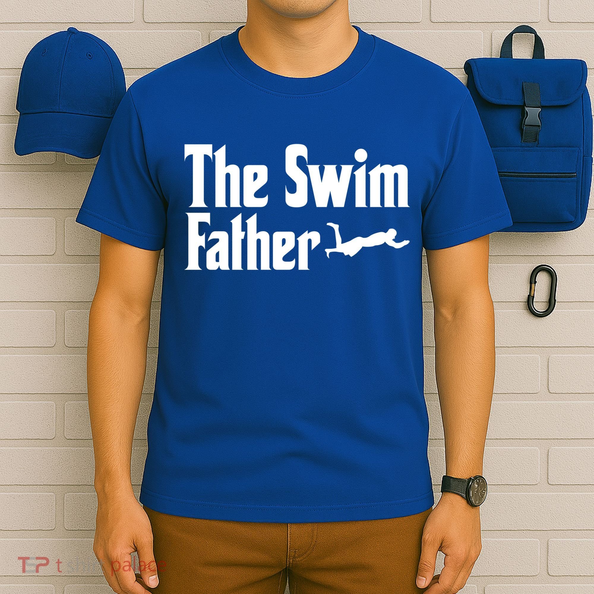 The Swim Father Swimming Dad Swimmer Fathers Day Cute Gift T-Shirt