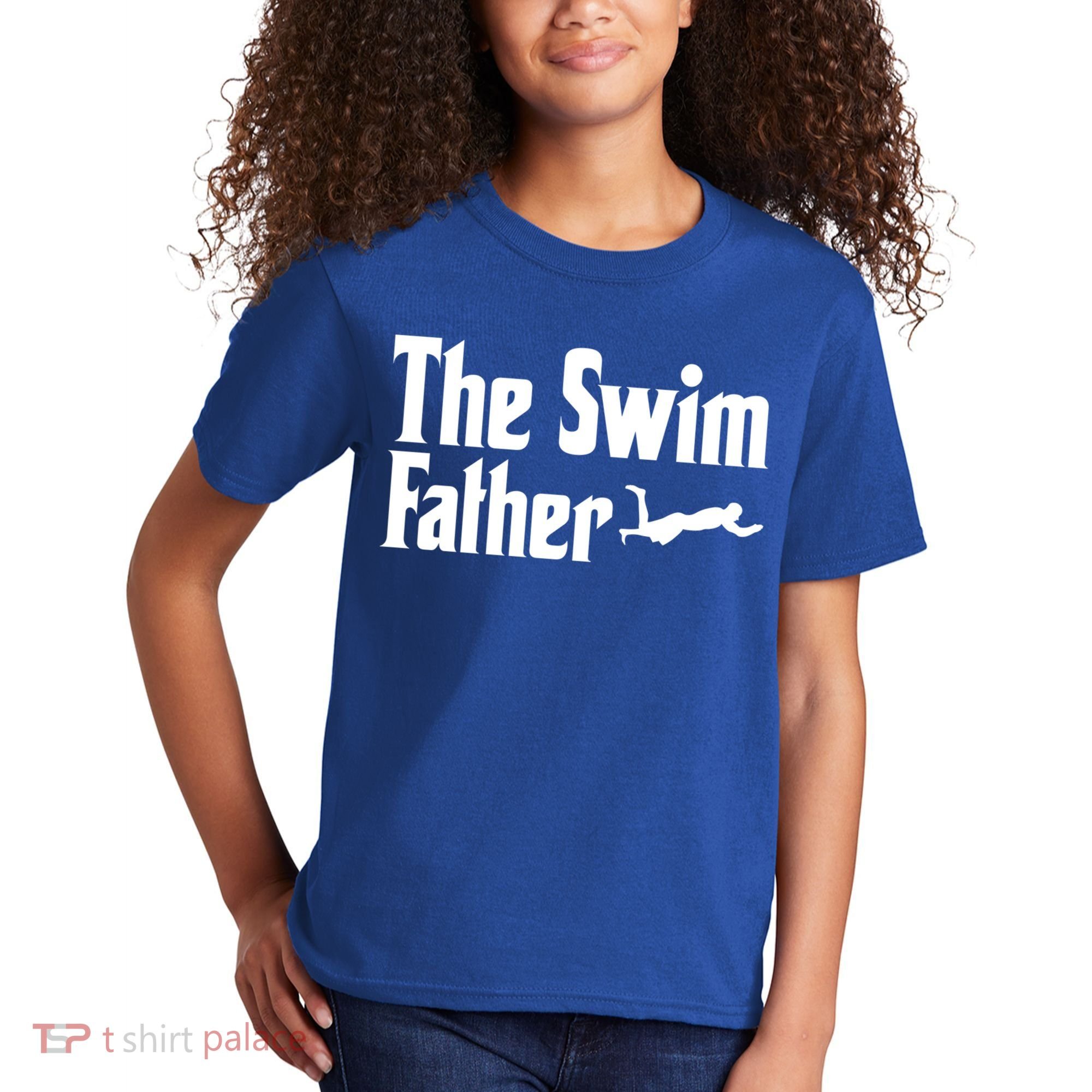 The Swim Father Swimming Dad Swimmer Fathers Day Cute Gift Kids T-Shirt