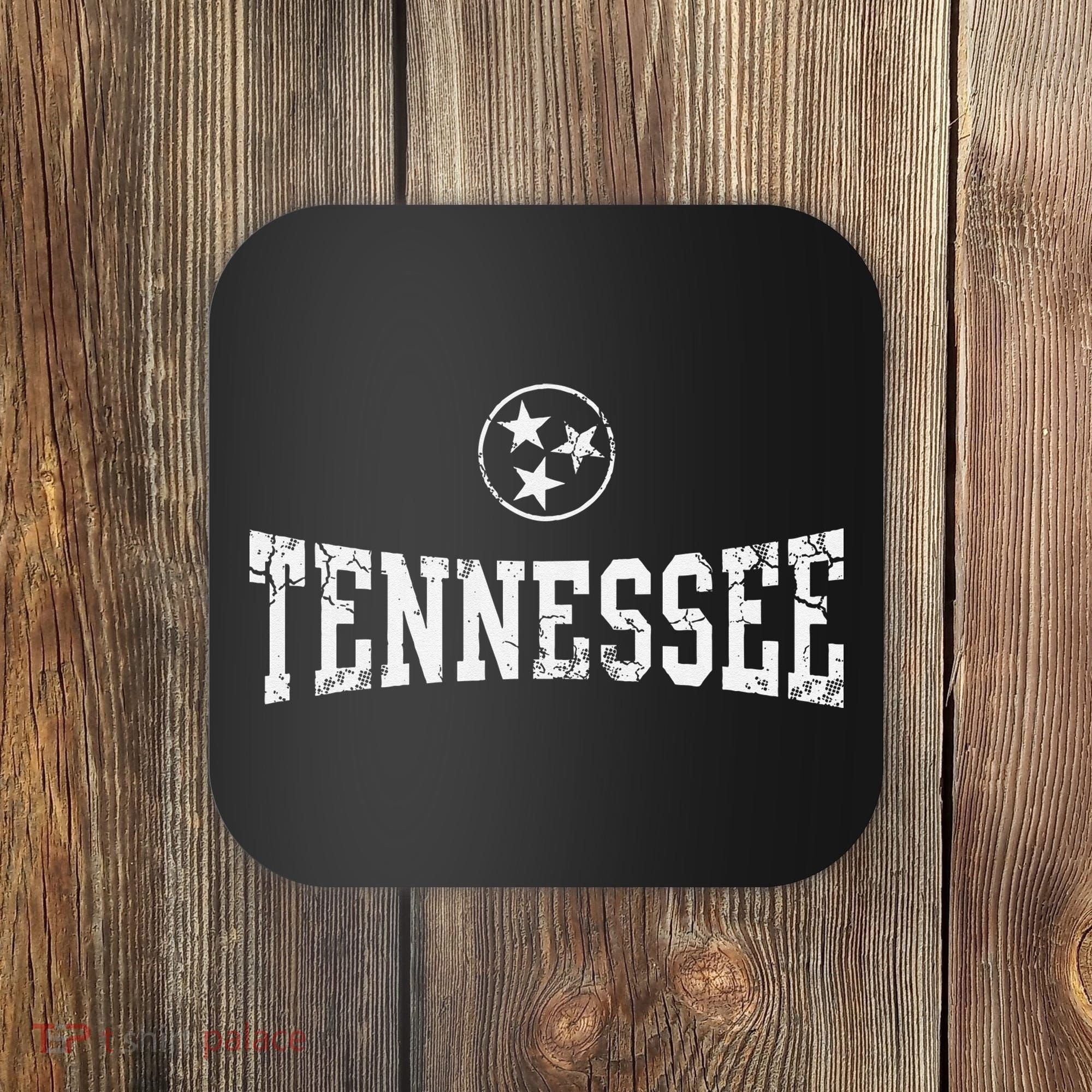 Tennessee State Flag Home Tennessean Distressed Orange Coaster