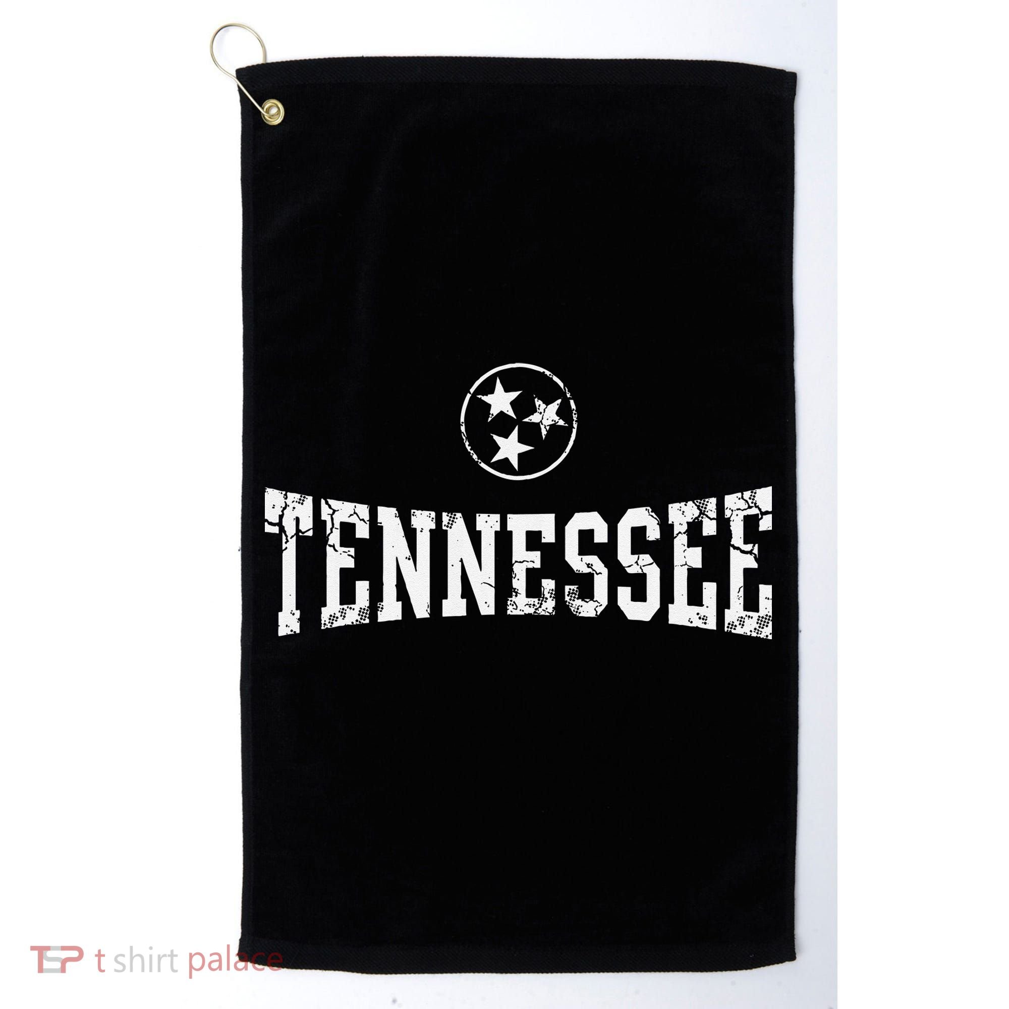 Tennessee State Flag Home Tennessean Distressed Orange Golf Towel