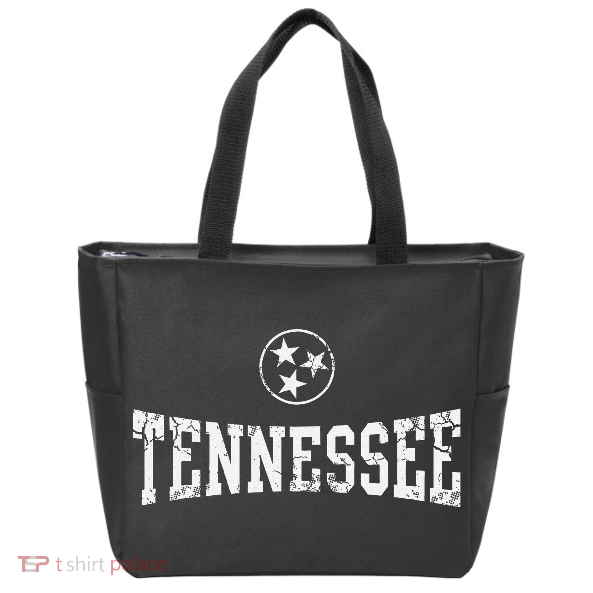 Tennessee State Flag Home Tennessean Distressed Orange Tote Bag