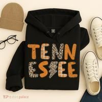 Tennessee State Flag Orange Plaid Leopard Tn Hoodie thumb 4