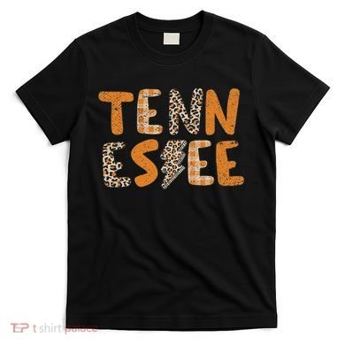 Tennessee State Flag Orange Plaid Leopard Tn T-Shirt